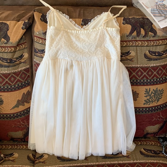 San Souchi Lace and Toole Dress Summer Spaghetti Strap Dress - Picture 7 of 7